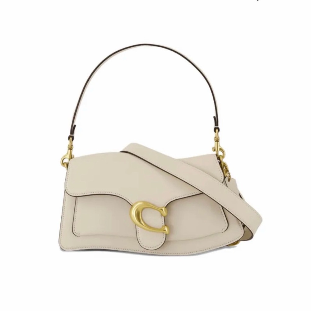 Coach Cream Shoulder Bag with Gold Accents